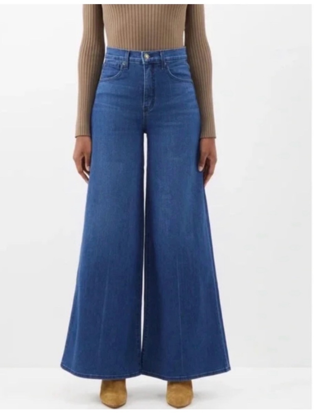 Nili Lotan Josette Jeans Women's Size 30 Dark Wash Wide Leg High Rise Denim NWT